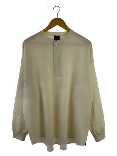 商品画像：ヘンリーネックカットソー/L/ポリエステル/CRM/BE-33023 1