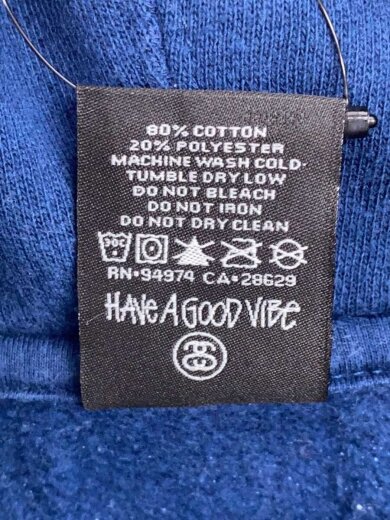 画像：STUSSYパーカー/M/コットン/NVY4