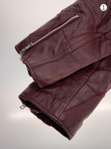 商品画像：ダブルライダースジャケット/L/牛革/BRD/無地/M7-24 5