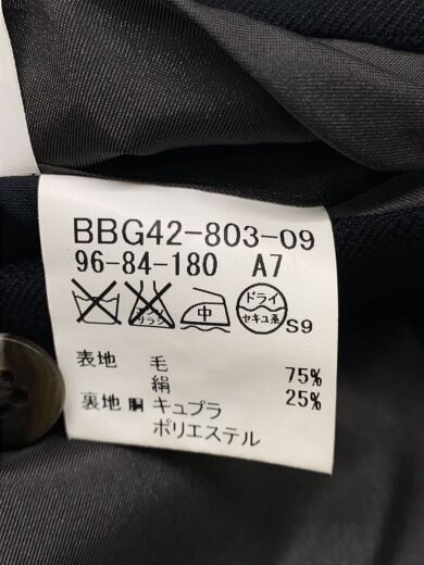 商品画像：段返り3B/背抜き/ジャケット/A7/ウール/BLK/無地/BBG42-803-09 4