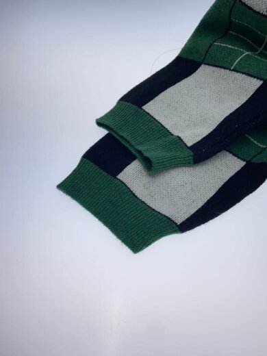 商品画像：半袖Vネックニット・セーター(薄手)/36/ウール/GRN/チェック/MVCMB01JG0FW 5