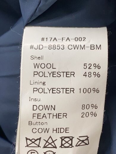 商品画像：ダウンジャケット/44/ウール/NVY/JD-8853 CWM-BM 4