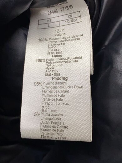 商品画像：ダウンベスト/L/ナイロン/BLK/2A466 271349// 4