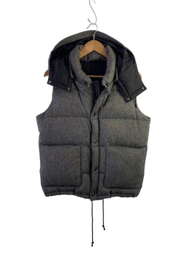 商品画像：ダウンベスト/L/ウール/GRY/無地/PP-BM-55673 1