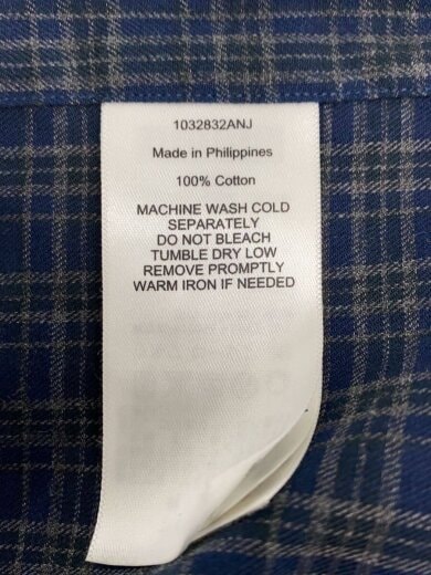 商品画像：長袖シャツ/S/コットン/NVY/チェック 4