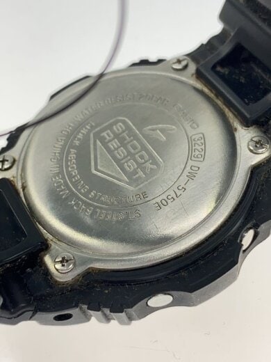 商品画像：クォーツ腕時計/デジタル/ラバー/BLK/BLK/SS/DW5750E// 3