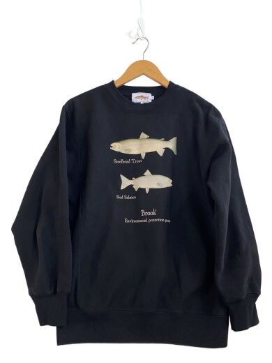 商品画像：スウェット/M/コットン/BLK/プリント/34938K-LR// 1