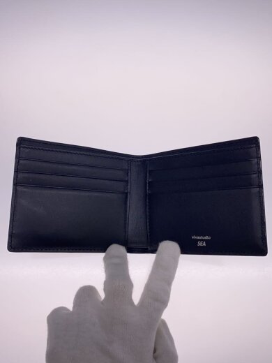商品画像：WDS LOGO CARD WALLET/2つ折り財布/レザー/BLK/プリント/メンズ// 4