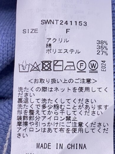 商品画像：カーディガン(厚手)/one/--/BLU/無地/SWNT241153// 4