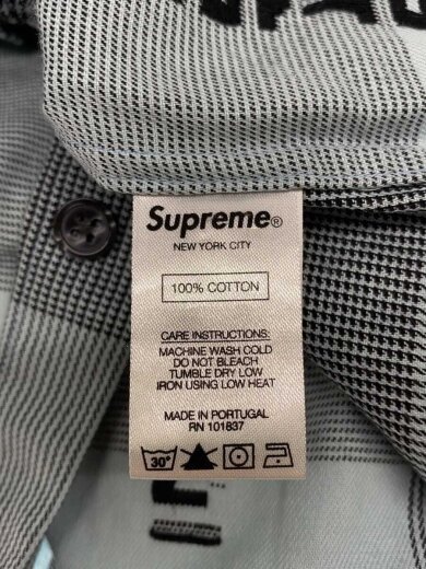 画像：Supreme長袖シャツ/M/コットン/BLU/総柄//4