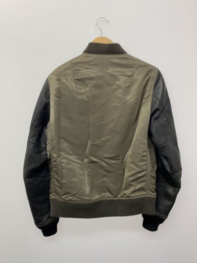 画像：ALPHA INDUSTRIES × nano universe×nano universe/袖レザー切替/ジャケット/M/ナイロン/KHK/無地/21200-86762