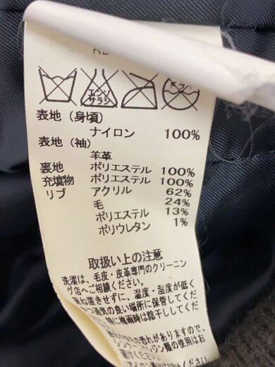 画像：ALPHA INDUSTRIES × nano universe×nano universe/袖レザー切替/ジャケット/M/ナイロン/KHK/無地/21200-86764