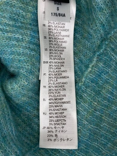 商品画像：オープンショルダーモヘアニット/S/モヘア/GRN 5