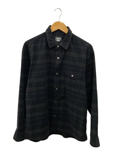 商品画像：L/S STRETCH FLANNEL SHIRT/L/ポリエステル/GRY/チェック 1