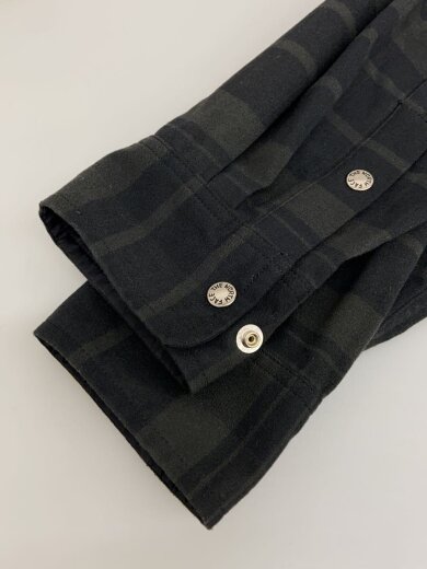 商品画像：L/S STRETCH FLANNEL SHIRT/L/ポリエステル/GRY/チェック 5