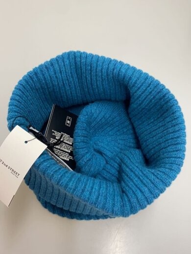 商品画像：ニットキャップ/--/ウール/BLU/無地/メンズ 3