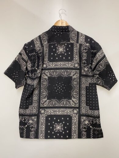 商品画像：S/S ALOHA VENT SHIRT_ショートスリーブアロハベントシャツ/L/ポリエステル/BLK 2