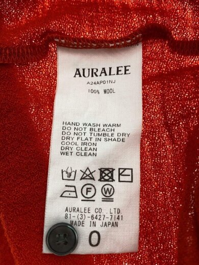 画像：AURALEEオーラリー/長袖シャツ/0/ウール/RED//4
