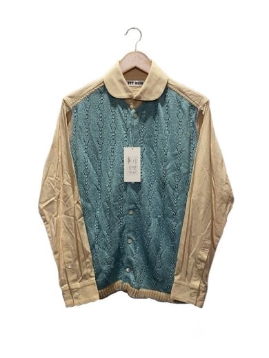 商品画像：Knit Cardigan Docking Shirt//L/コットン//TTTブルー-2022SS-KT1 1