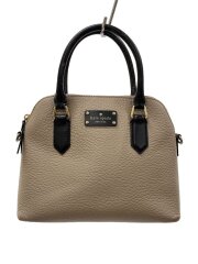 リュック/レザー/BLU/角スレ・キズ有