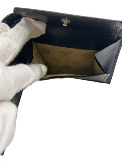 商品画像：2つ折り財布/レザー/BLK/無地/メンズ 7