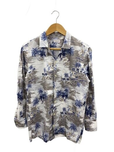 商品画像：アロハシャツ/M/コットン/WHT/総柄 1