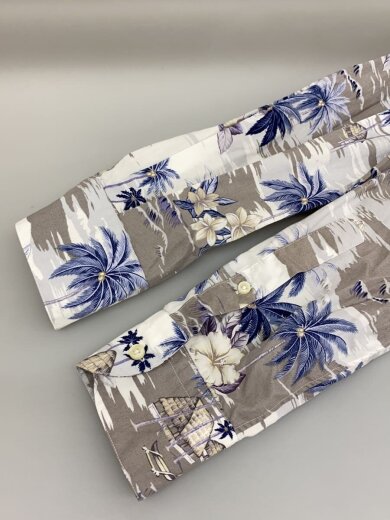 商品画像：アロハシャツ/M/コットン/WHT/総柄 6