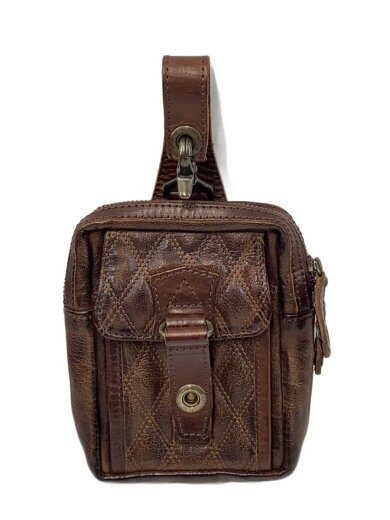 画像：UNISON DEPT.ポーチ/レザー/BRW1