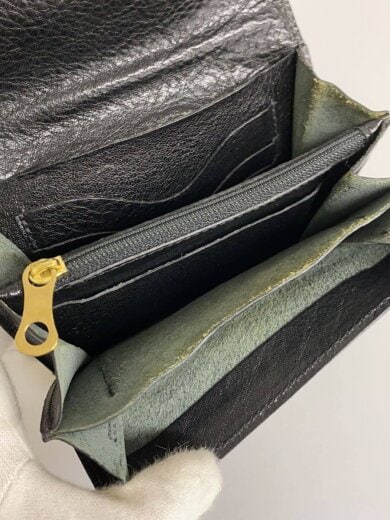 商品画像：2つ折り財布/牛革/BLK/無地/メンズ 6