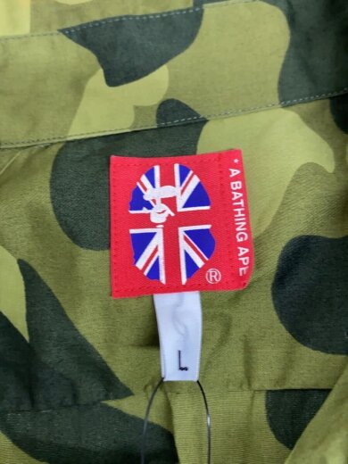 画像：A BATHING APE長袖シャツ/L/コットン/KHK/カモフラ3