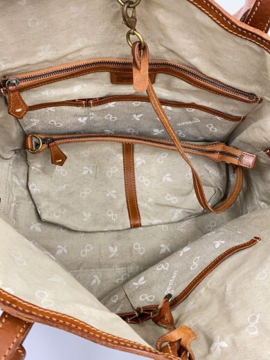 商品画像：トートバッグ/レザー/BRW/無地 6