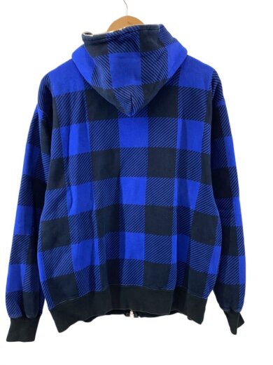 商品画像：ジップパーカー/L/コットン/BLU/チェック/0809MP-CLS01// 2