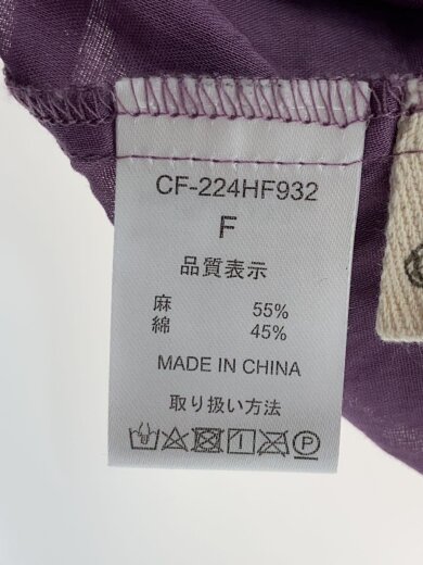 商品画像：シャツワンピース/FREE/リネン/PUP/無地/CF-224HF932 4