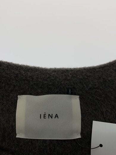 画像：IENAコート/38/ウール/GRY/無地/21-020-900-5410-3-03