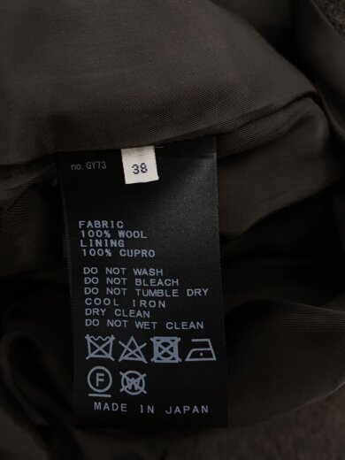 画像：IENAコート/38/ウール/GRY/無地/21-020-900-5410-3-04