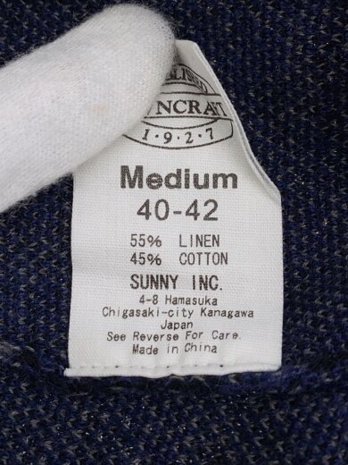 商品画像：カーディガン(薄手)/40/リネン/BLU/レオパード// 4