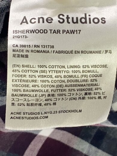 商品画像：長袖シャツ/44/コットン/マルチカラー/無地/21ｇ173 5