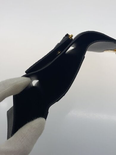 商品画像：3つ折り財布/レザー/BLK/無地/メンズ/Bシールド 6