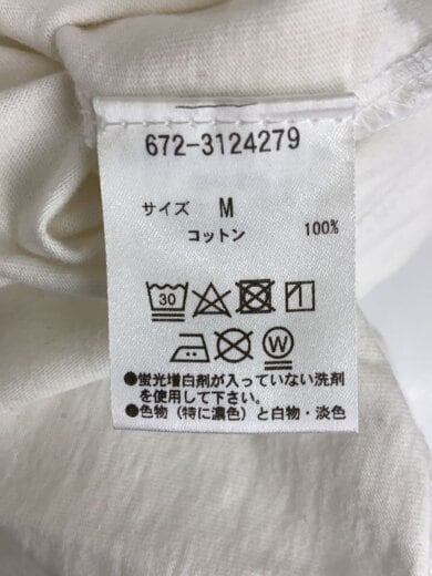 商品画像：Tシャツ/M/コットン/WHT/672-3124279 4