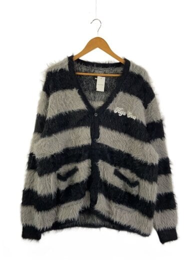 商品画像：カーディガン(厚手)/L/ナイロン/GRY/ボーダー/WDS-C-HYS-24-Q2-06 1