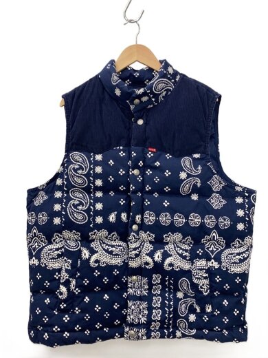 商品画像：ダウンベスト/L/コットン/総柄/PC9-A5634-0001 1