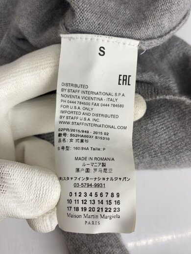 商品画像：ニット・セーター(薄手)/S/ウール/GRY/無地 4