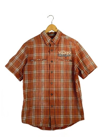 商品画像：半袖シャツ/M/リネン/ORN/チェック 1