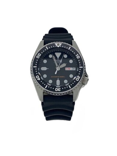 商品画像：自動巻腕時計/アナログ/ラバー/BLK/BLK/SKX013K1/ボーイズ/箱あり/説明 1