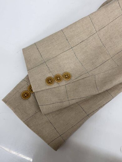 商品画像：ジャケット/1/リネン/BEG/チェック 5