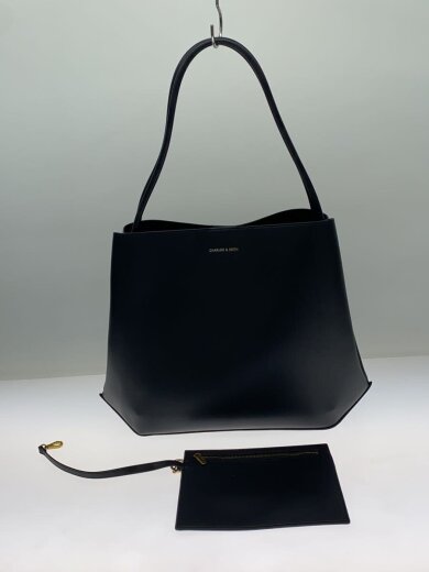 商品画像：トートバッグ/フェイクレザー/BLK/無地// 7