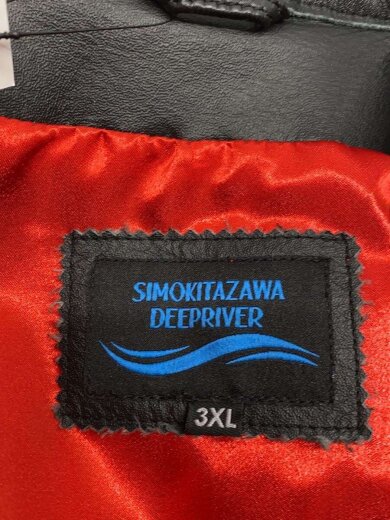商品画像：SIMOKIAAZAWA DEEPRIVER/レザージャケット・ブルゾン/--/牛革/BLK/3XL// 3