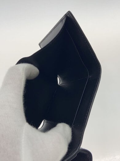 商品画像：3つ折り財布/レザー/BLK/無地/メンズ// 5