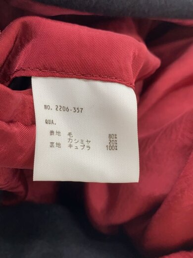 商品画像：コート/44/ウール/BLK/無地/2206-357 4