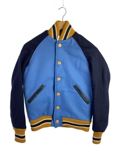 商品画像：別注アワードジャケット/スタジャン/32/コットン/BLU/無地 1